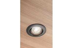 ＰＴ０１ＥＶＯ ＦＩＴ Sufitowa oprawa punktowa PORTO-K, IP20, okrągła, czarna, z