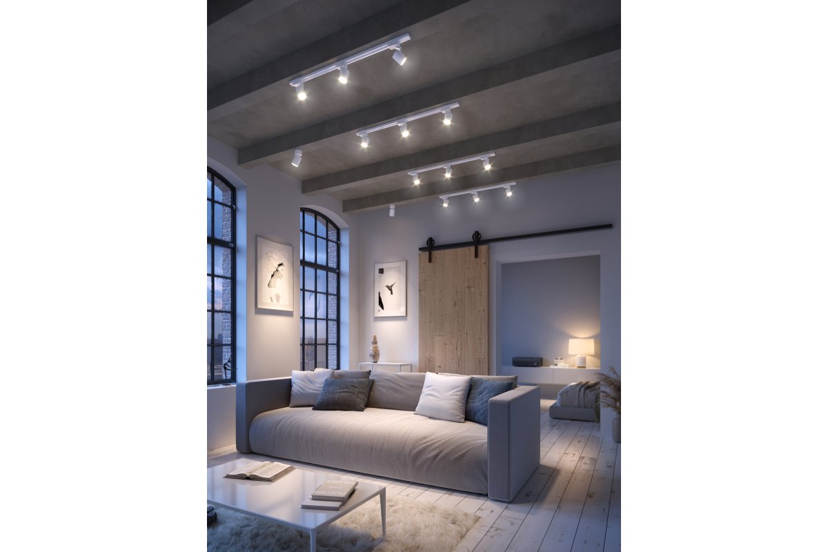 Zestaw TRAX, 3 oprawy na szynoprzewód, 3xGU10,max. 20*3, szynoprzewód 1-fazowy 1M, AC220-240V, biały - GTV Zestaw TRAX, 3 oprawy na szynoprzewód, 3xGU10,max. 20*3, szynoprzewód 1-fazowy 1M, AC220-240V, biały - GTV