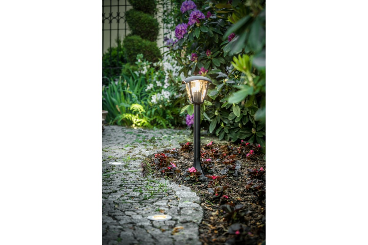 Garden fixture MARINA-P,E27, MAX.20W,IP54,AC220-240V,50-60Hz,pillar,black -  GTV