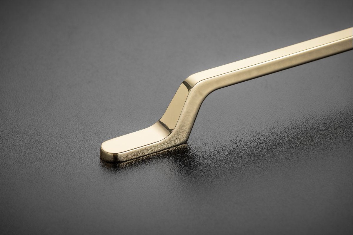 Zamak handle FLAVIO C=160 mm gold brass - GTV