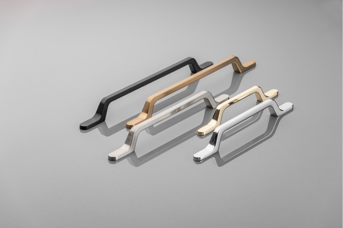 Zamak handle FLAVIO C=160 mm gold brass - GTV
